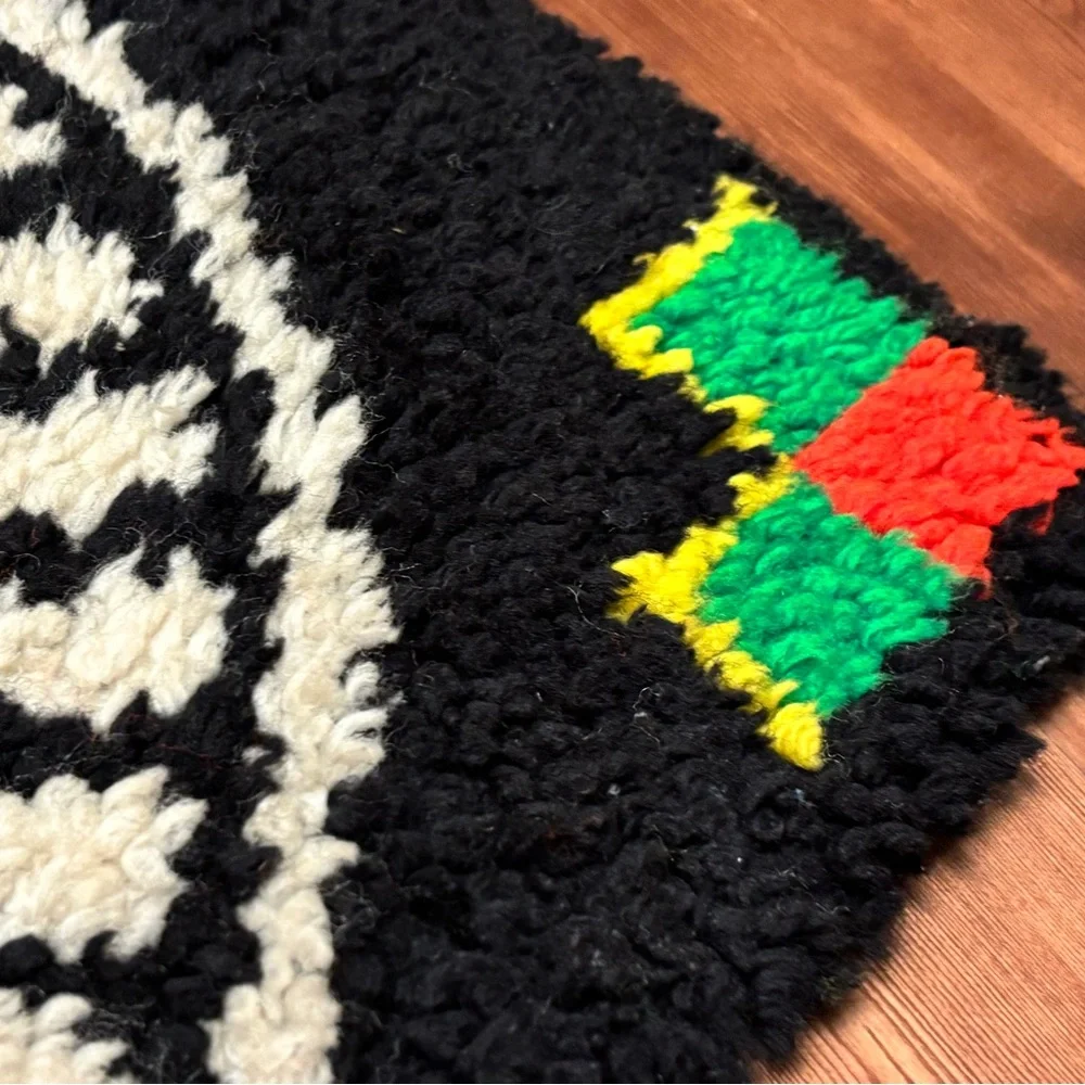 Vintage Colorful Geometric Pattern Rug